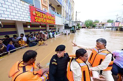 Chandrababu Naidu assessing the situation