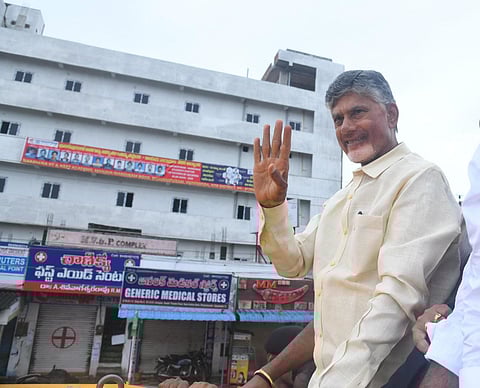 AP CM Chandrababu visits flood affected areas, monitors relief operations