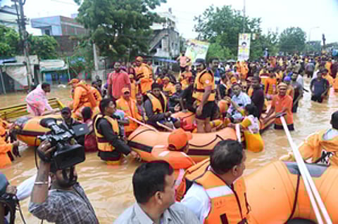 Andhra floods: 86 trains cancelled in Telangana, AP