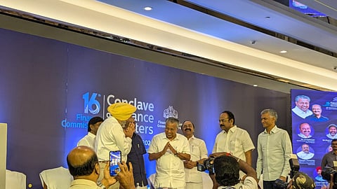CM Pinarayi Vijayan, others on stage at the conclave