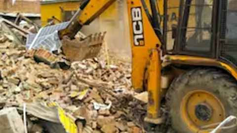 Demolition of illegal structures in Hyderabad continues