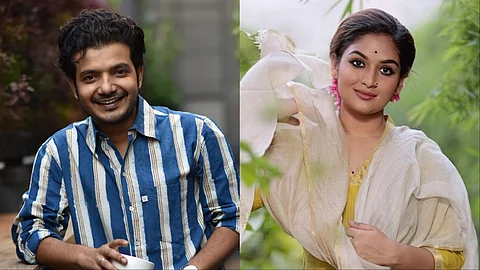 Actors Sreenath Bhasi and Prayaga Martin