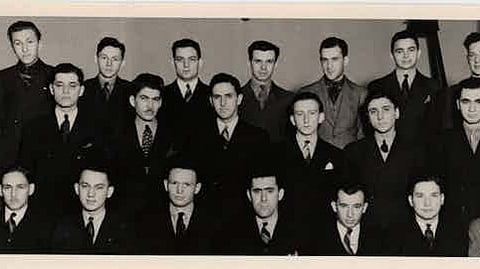 Members of Mu Beta Chi, a Jewish fraternity, at the University of Minnesota in 1936. Upper Midwest Jewish Archives, University of Minnesota, CC BY-ND