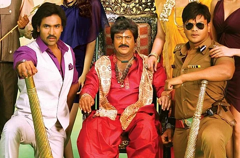 From Left to Right: Vishnu, Mohan Babu, Manoj