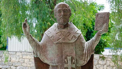 A statue of St Nicholas, who became one of the world’s most popular saints.