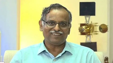 ISRO's new chief V Narayanan in a light blue shirt