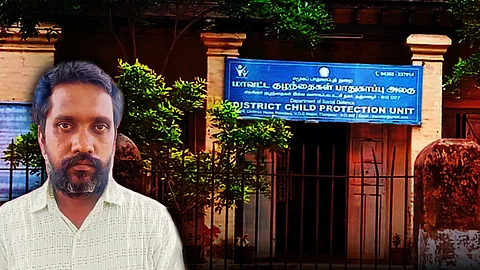 Thanjavur District Child Protection Officer and Chief Education Officer failed to report sexual harassment of 43 girls to the police. Muthukumaran (in picture), a Maths teacher is accused of harassing the female students.