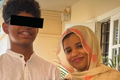 Mihir with his mother Rajna