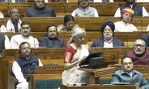 Nirmala Sitharaman presenting Budget 2025-2026
