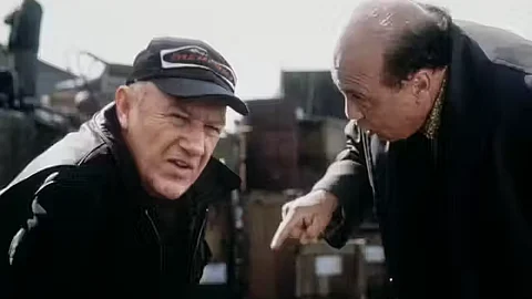 Gene Hackman, left, and Danny DeVito in a scene from Heist (2001).