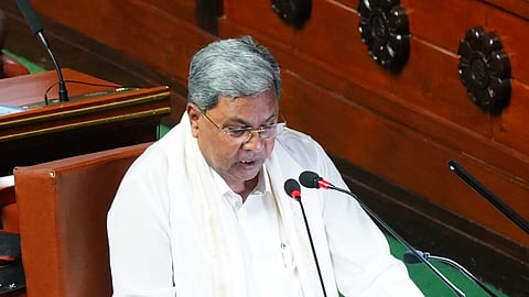 CM Siddaramaiah giving the budget speech