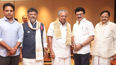 Pinarayi Vijayan, M.K. Stalin, D. K. Shivakumar and K. T. Rama Rao