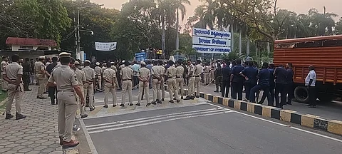 Telangana police allegedly manhandle and detain UoH students protesting land takeover