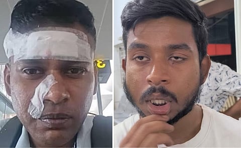 Wing Commander Shiladitya Bose (left) and call center employee Vikas Kumar (right)