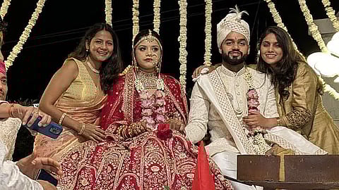 Lieutenant Vinay Narwal with his wife Himanshi