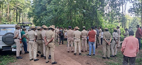 Forest department and police personnel attempt to drive out 52 tribal families from their traditional village in Nagarahole forests.