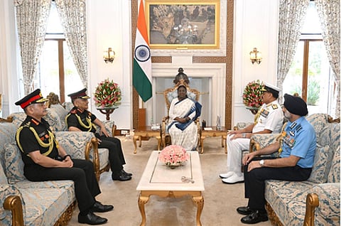 Military chiefs, CDS brief President Murmu on ‘Operation Sindoor’