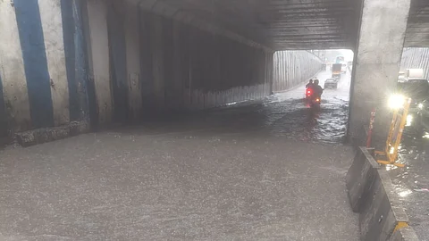 Waterlogging at Ayyappa Underpass in Madiwala