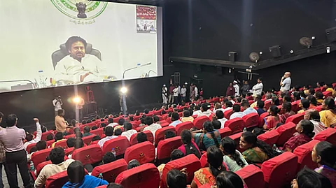 Deputy CM Pawan Kalyan uses silver screen to interact with people