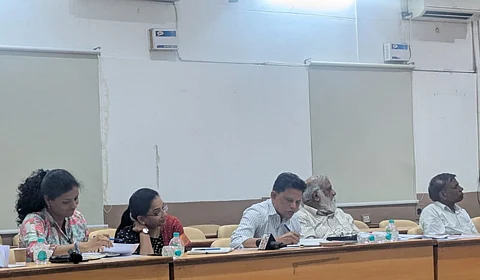 Telengana Education Commission members K Jyotsna Shiva reddy, IAS officer Akunuri Murali and Professor PL Vishweshwar Rao