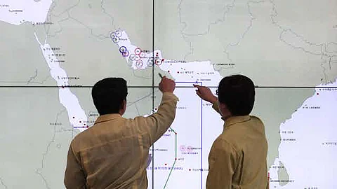 You only have to look at a map of the Strait of Hormuz to see why this is one of the world’s more important waterways. Yonhap/Newcom/Alamy Live News