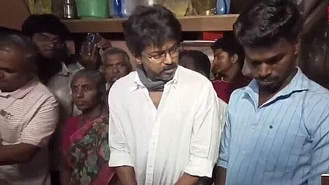 Sivaganga custodial death: TVK chief Vijay visits victim’s family, hands over Rs 2 lakh