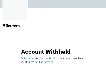 No fresh order to block Reuters' account: Govt rejects X claims
