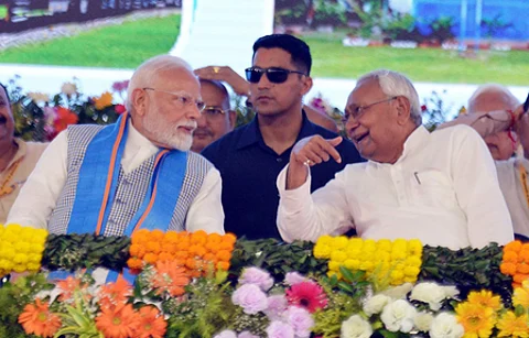 CM Nitish Kumar announces free electricity scheme at PM Modi’s rally, says, we respect you a lot