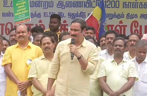 Anbumani holds protest in Villupuram amid ongoing rift in PMK