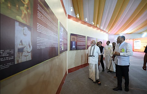 PM Modi unveils Rajendra Chola coin, announces new Chola statues in Tamil Nadu