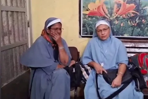 Arrested nuns