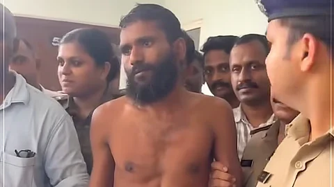Govindachamy being taken into custody