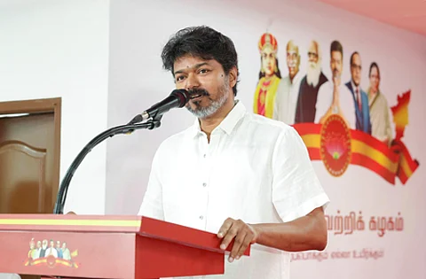 Tamilaga Vettri Kazhagam (TVK), led by party president actor-politician Vijay