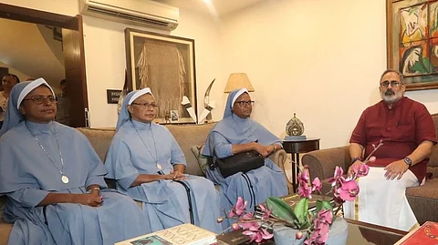 Nuns meeting Rajeev Chandrasekhar