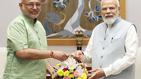 CP Radhakrishnan (left) with Prime Minister Narendra Modi