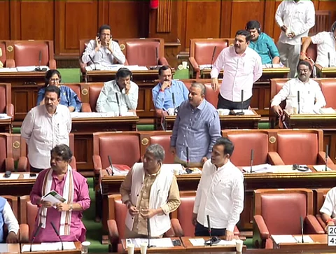 Denied discussion over 'internal reservation' remark, BJP legislators stage walkout