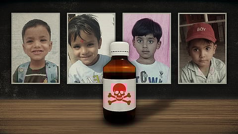 Children who died in Madhya Pradesh due to a cough syrup contamination