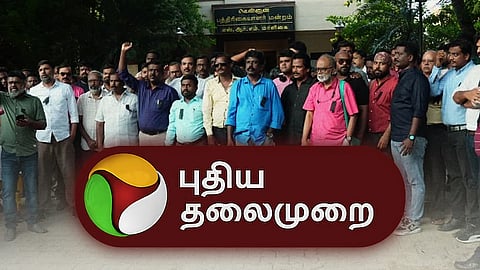 Chennai journos protest blackout of Puthiya Thalaimurai following TVK coverage