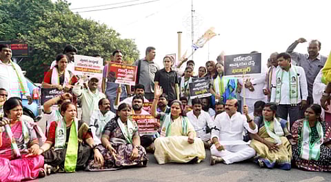 Near total shutdown in Telangana over reservation for Backward Classes