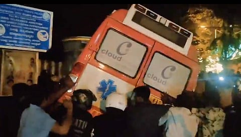 Speeding ambulance kills couple in Bengaluru; angry locals overturn vehicle
