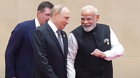 Russian President Vladimir Putin and India Prime Minister Narendra Modi