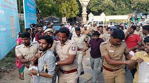 Students who condemn the police action were arrested.