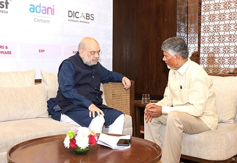 Chandrababu Naidu meets HM Amit Shah, discusses Andhra projects