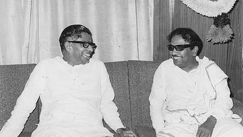 C Subramaniam with former Tamil Nadu DM Kalaignar M Karunanidhi