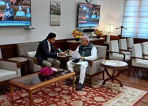 Tejasvi Surya meets Union Minister Manohar Lal Khattar