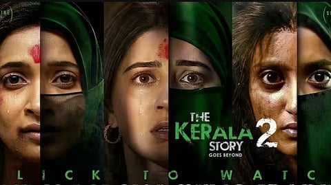 Image featuring three women, a screengrab from Kerala Story 2 trailer.