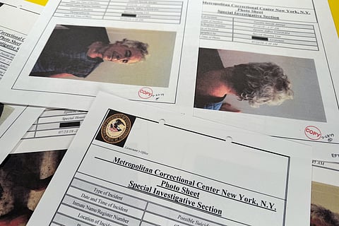 A document that was included in the U.S. Department of Justice release of the Jeffrey Epstein files, photographed Tuesday, Feb. 10, 2026, shows a Metropolitan Correctional Center report with photos of Epstein after a suicide attempt on July 23, 2019.