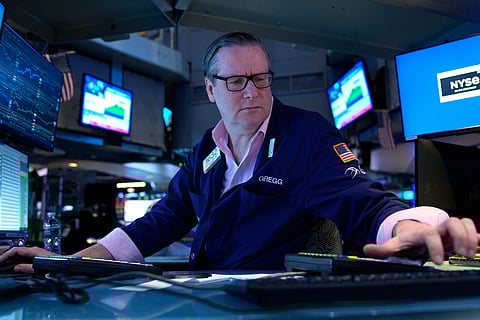 Gregg Maloney works on the floor at the New York Stock Exchange in New York, Tuesday, March 10, 2026.