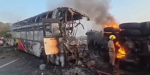 Andhra bus fire tragedy: Govt sets up control room, issues helpline numbers