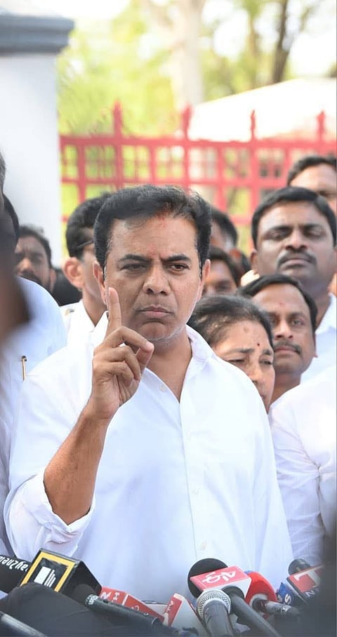 KTR accuses Telangana Minister Ponguleti Srinivas Reddy of illegal mining, land grabbing